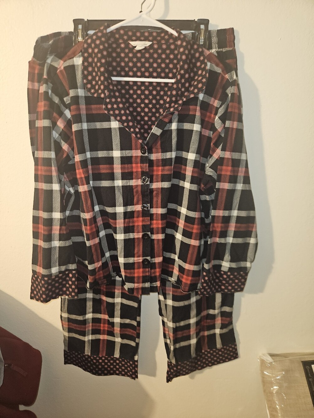 Vera Bradley Womans Plaid Pajama Set Size Xxl